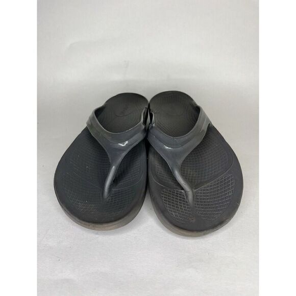Oofos Sandals Flip Flops Women Size 9 Gray Rubber Comfort - Picture 4 of 14